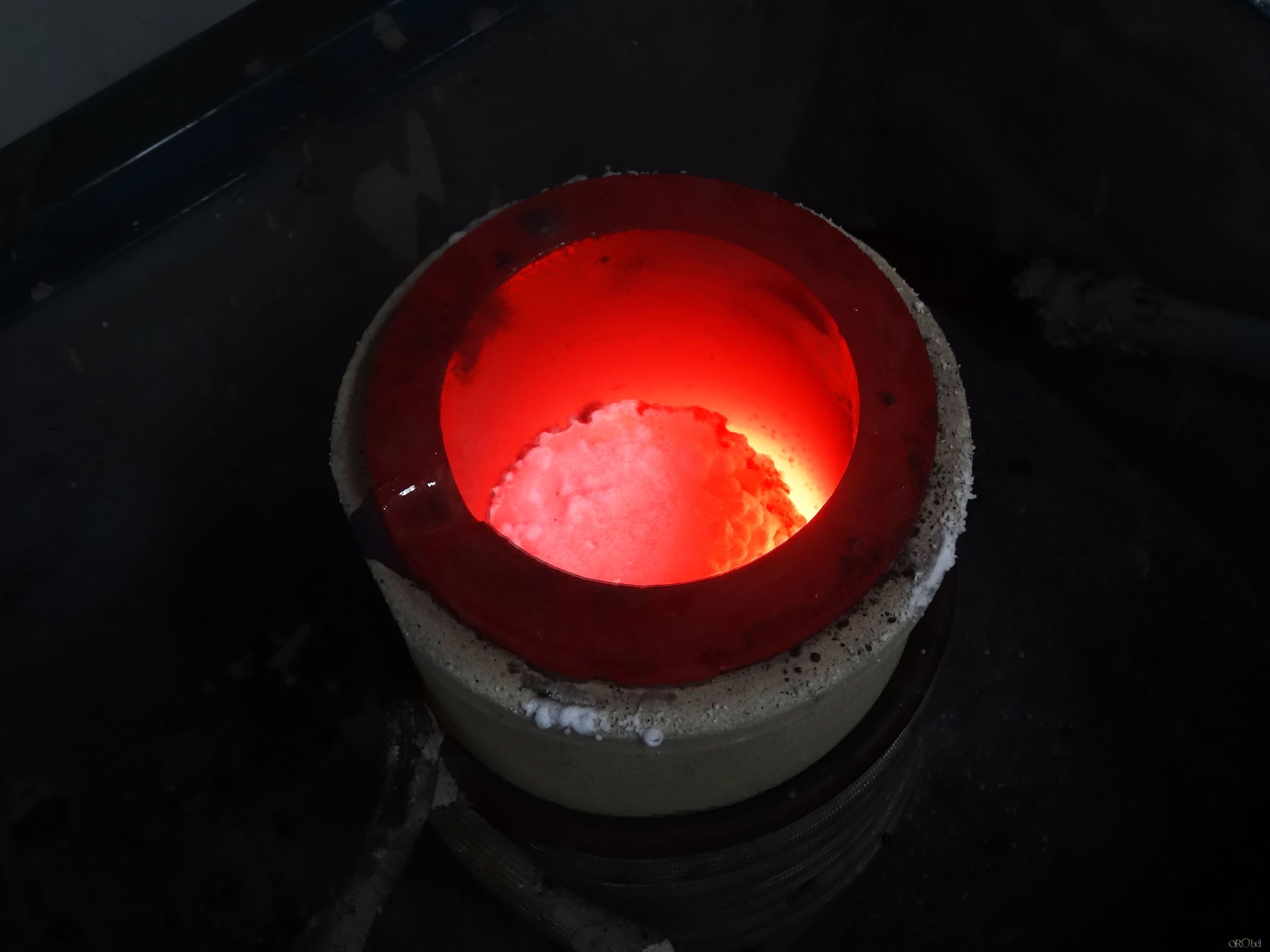 creuset avec borax
