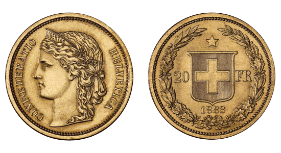 20 francs suisse or premiere version