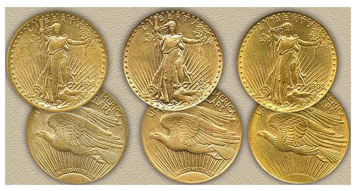 Valeur pièce or 20 Dollars Saint Gaudens
