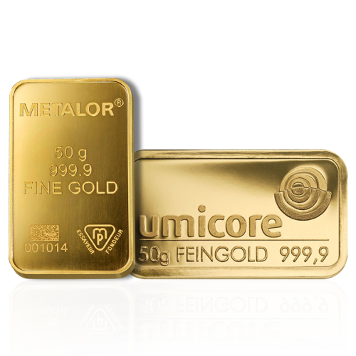 Lingot de 50 Grammes d'Or