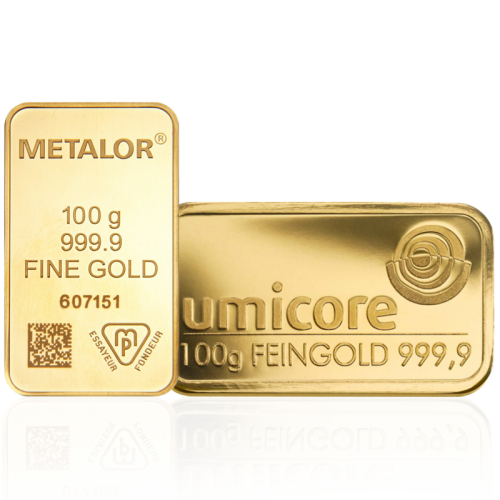 Lingot de 100 Grammes d'Or