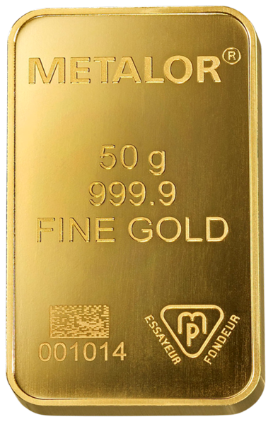 Lingot de 50 Grammes d'Or