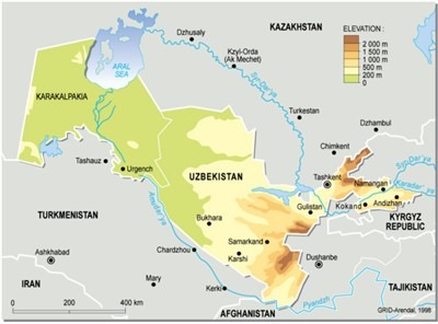 ouzbkistan carte
