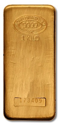 lingot or un kilo Johnson Matthey