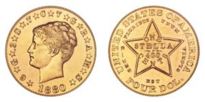 1880 4 en or ou Stella Cheveux attachés