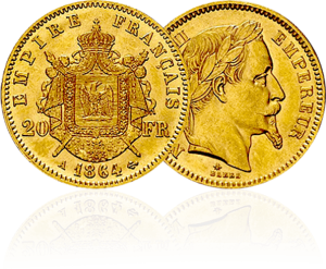 20 francs napoleon piece or orobel