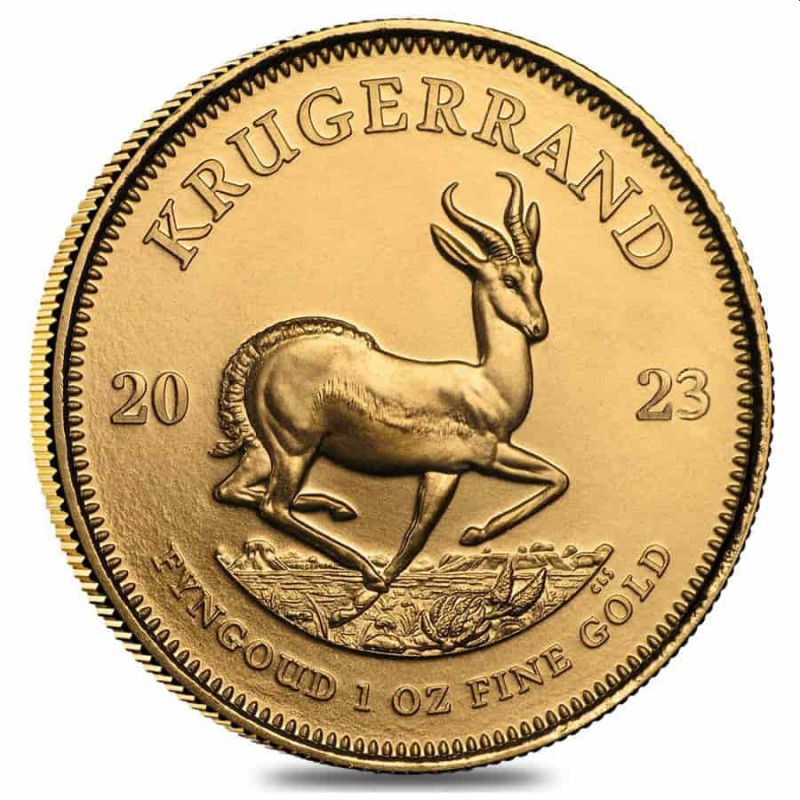 gold krugerrand 1 oz gold 2023 bu