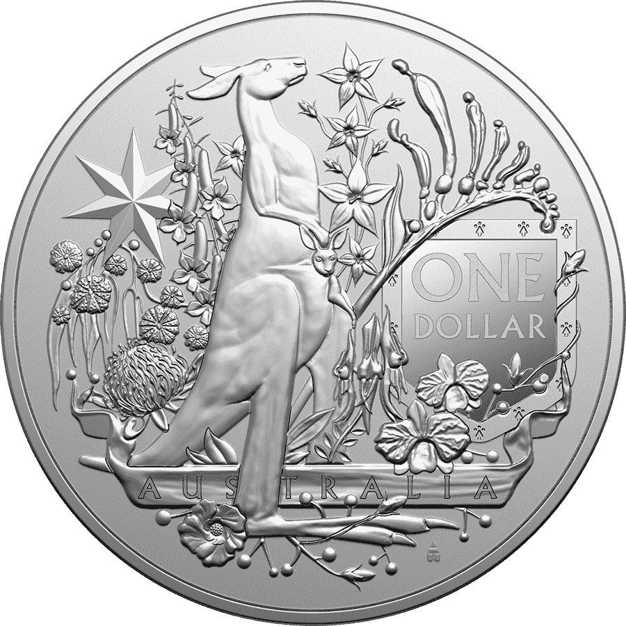 0005487 1oz Royal Australian Mint Coat of Arms Silver Coin 2021 Reverse