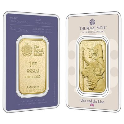 una and lion gold bar ounce orobel shop