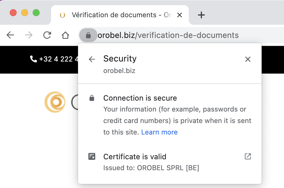 ssl certificat orobel