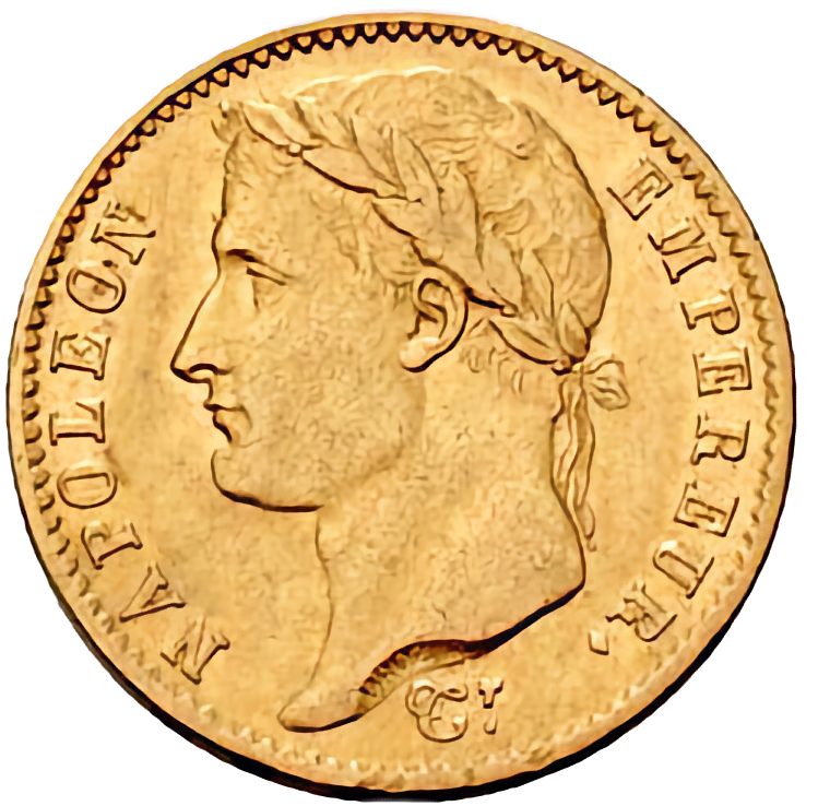 20 francs or napoleon I er 1808 tete lauree or orobel
